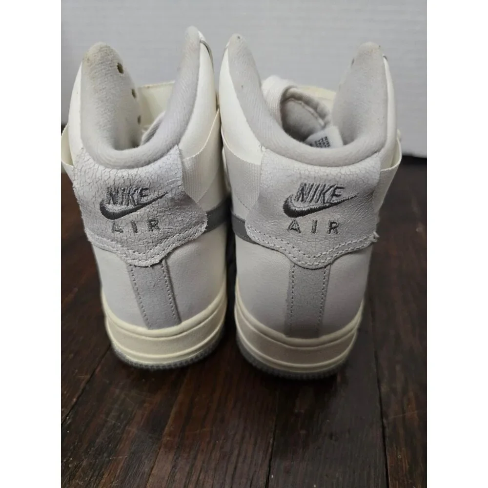 Nike Air Force 1 High Leather GS Sail Medium Gray 5.5 Y NWOT